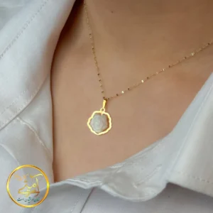 آویز گردنبند طلا مدل گل رز سواروسکی