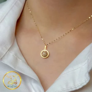 آویز گردنبند طلا مدل گوی سواروسکی