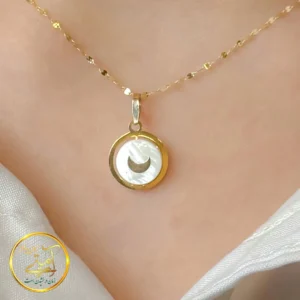 آویز گردنبند طلا مدل ماه سواروسکی